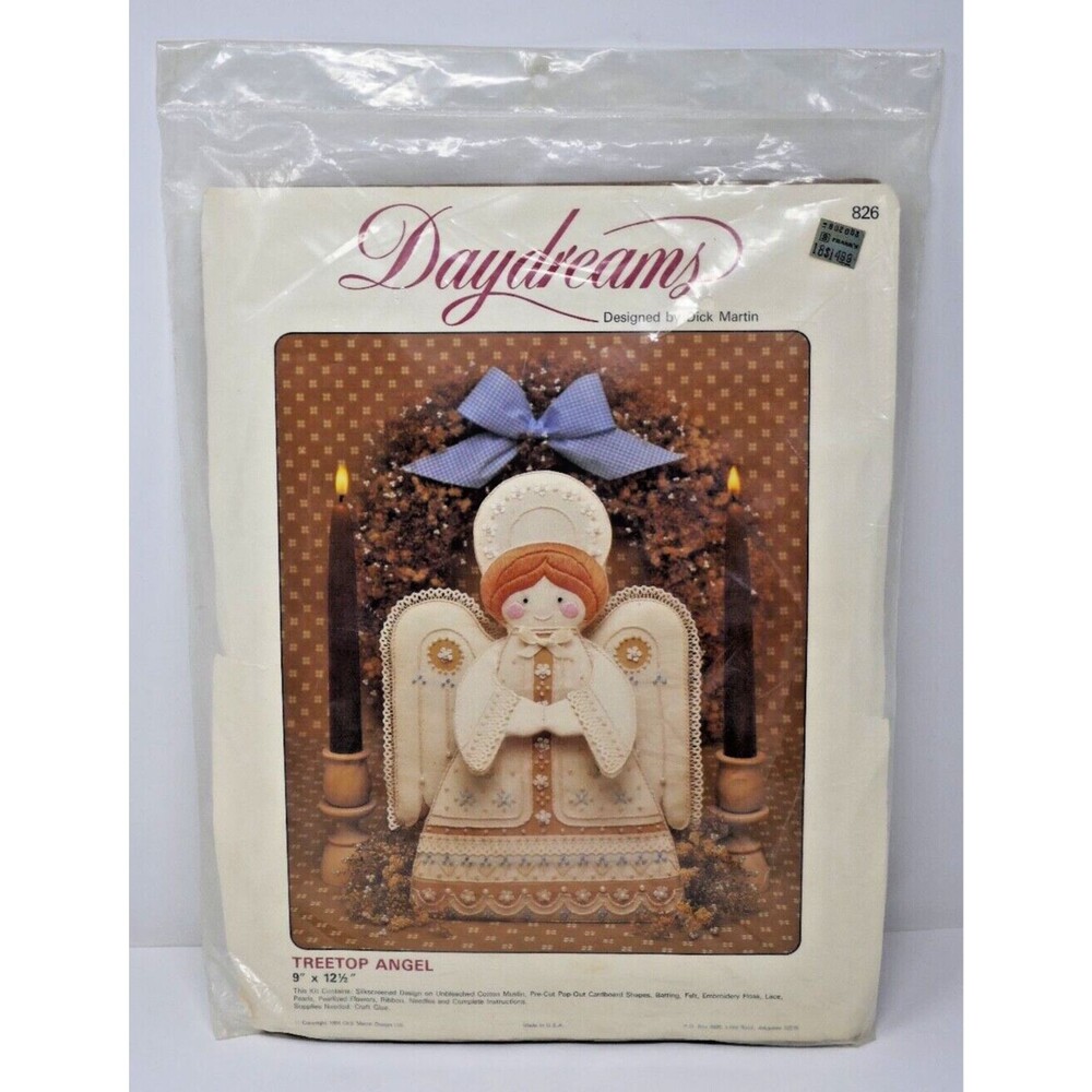 Daydreams 1984 Dick Martin Design Embroidery Kit Treetop Angel NOS